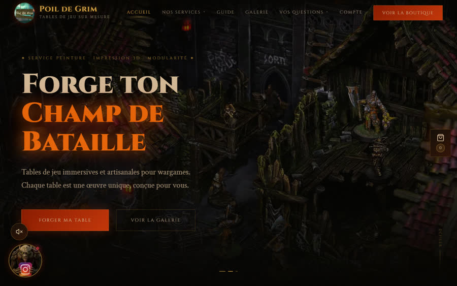 Homepage of the Poil de Grim website