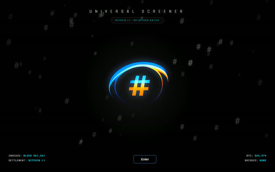Homepage of the Universal Screener website